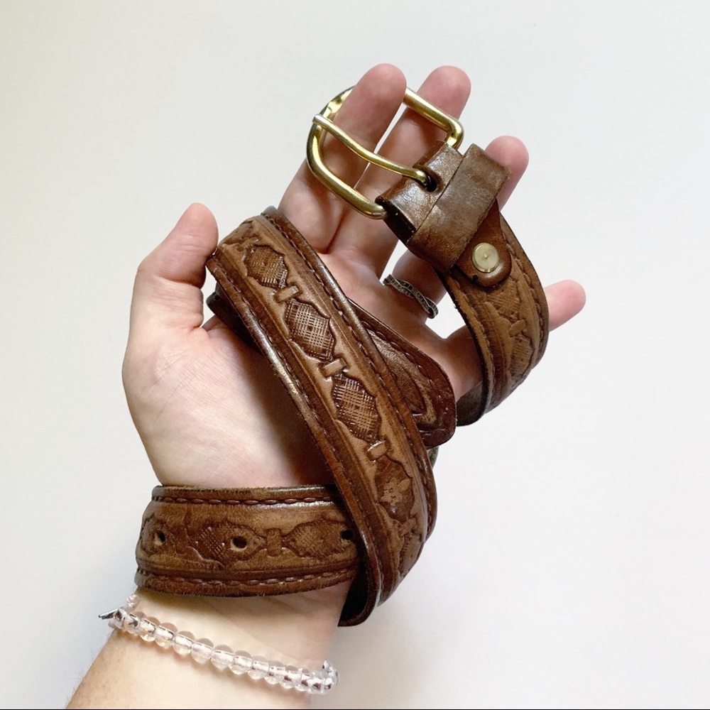 Vero cuoio Italian embellished leather belt